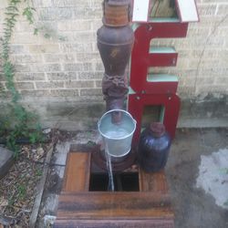 Old Water Well Pump Fountain 