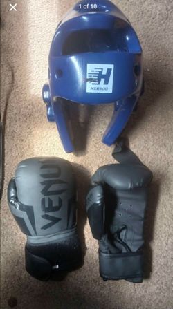 Kids MMA Karate Boxing Gloves Headgear