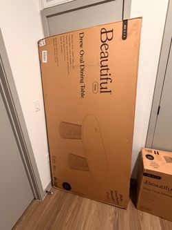 Brand New Beautiful by Drew Barrymore 70” Oval Dining Table (Sealed box)