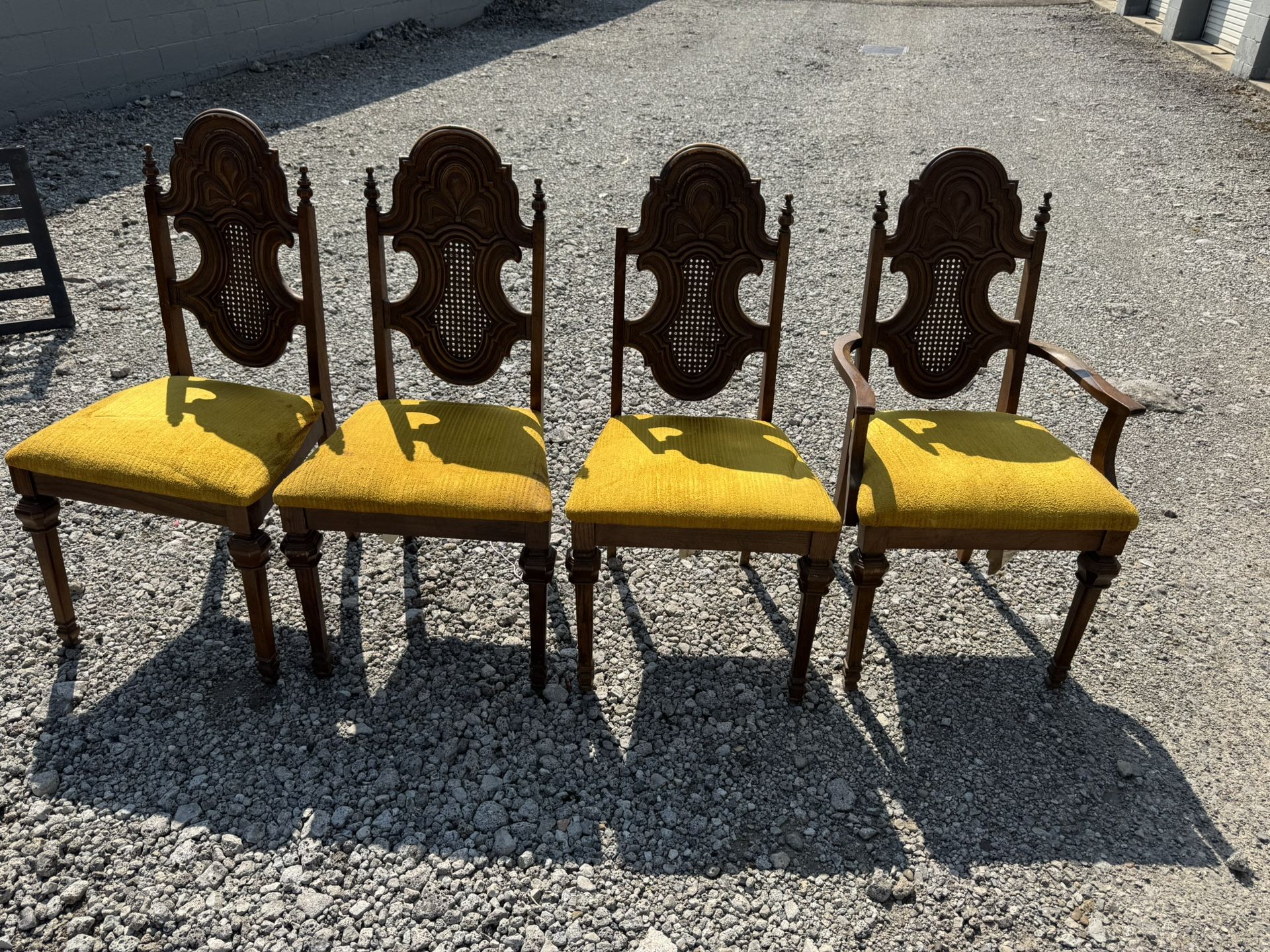 Vintage Padded Dining Chairs. Need reupholstered