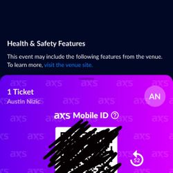 AC Slater Chris Lorenzo Fly With Us GA Ticket 