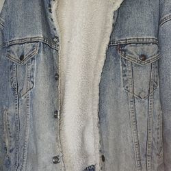 Levi's Vintage Jean Jacket Size XL Sherpa Wool