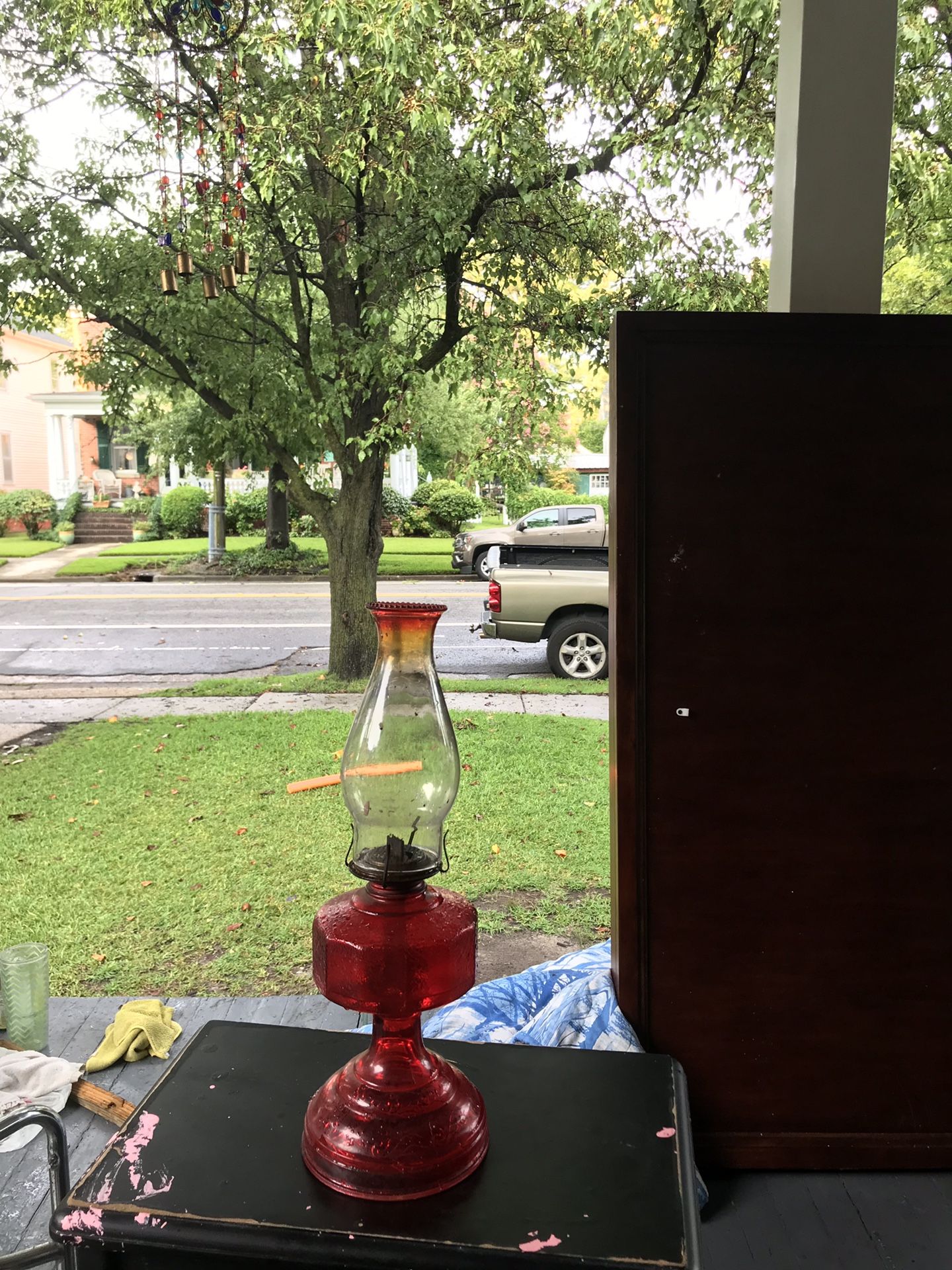 Antique kerosene lamp