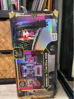 Rainbow high tour bus and stage