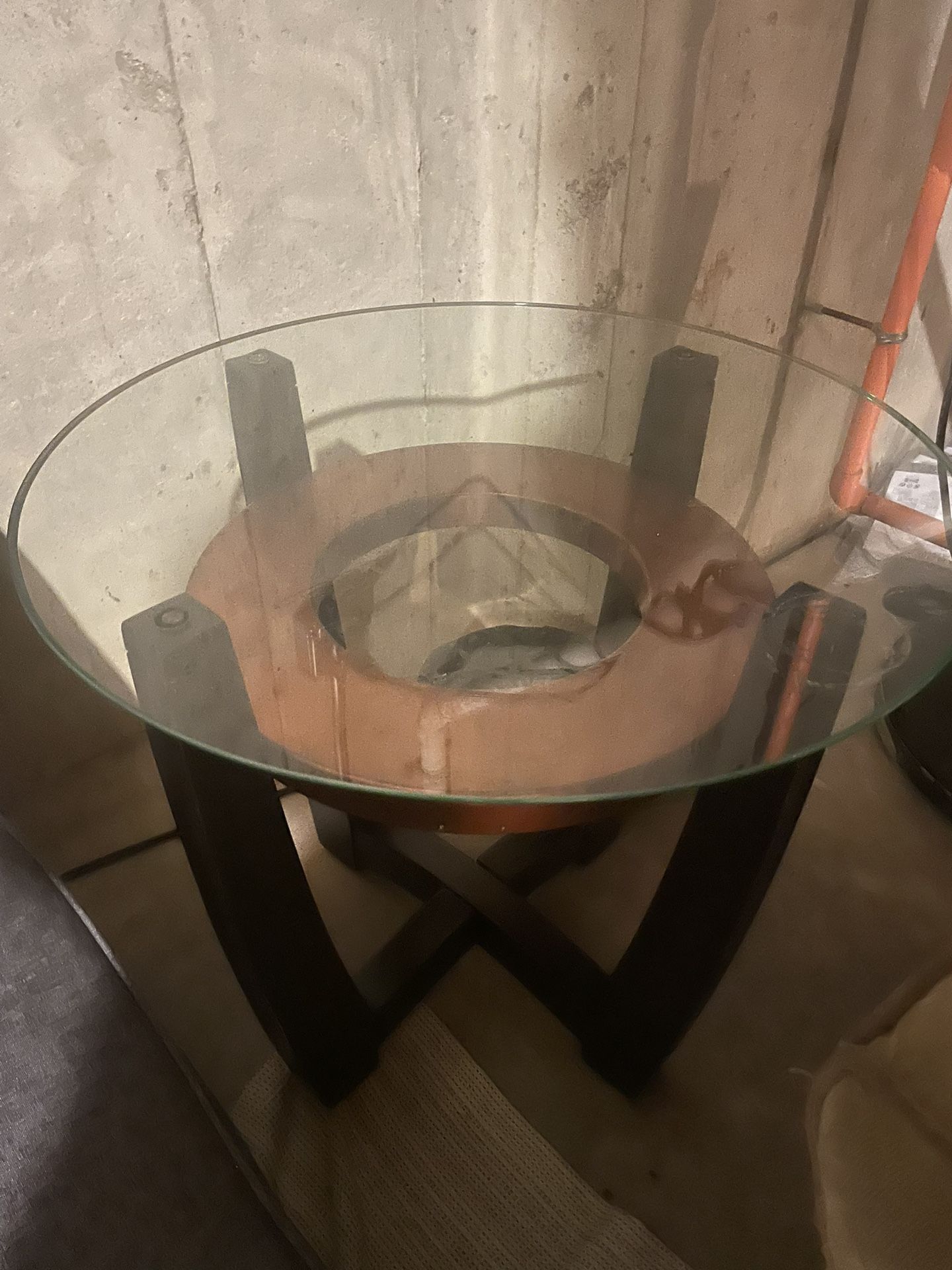Glass Top End Table