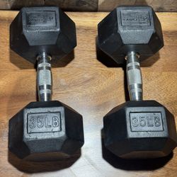 2 X 35lb dumbbells