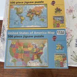 jigsaw Puzzle 500 Piece Map Set (2)