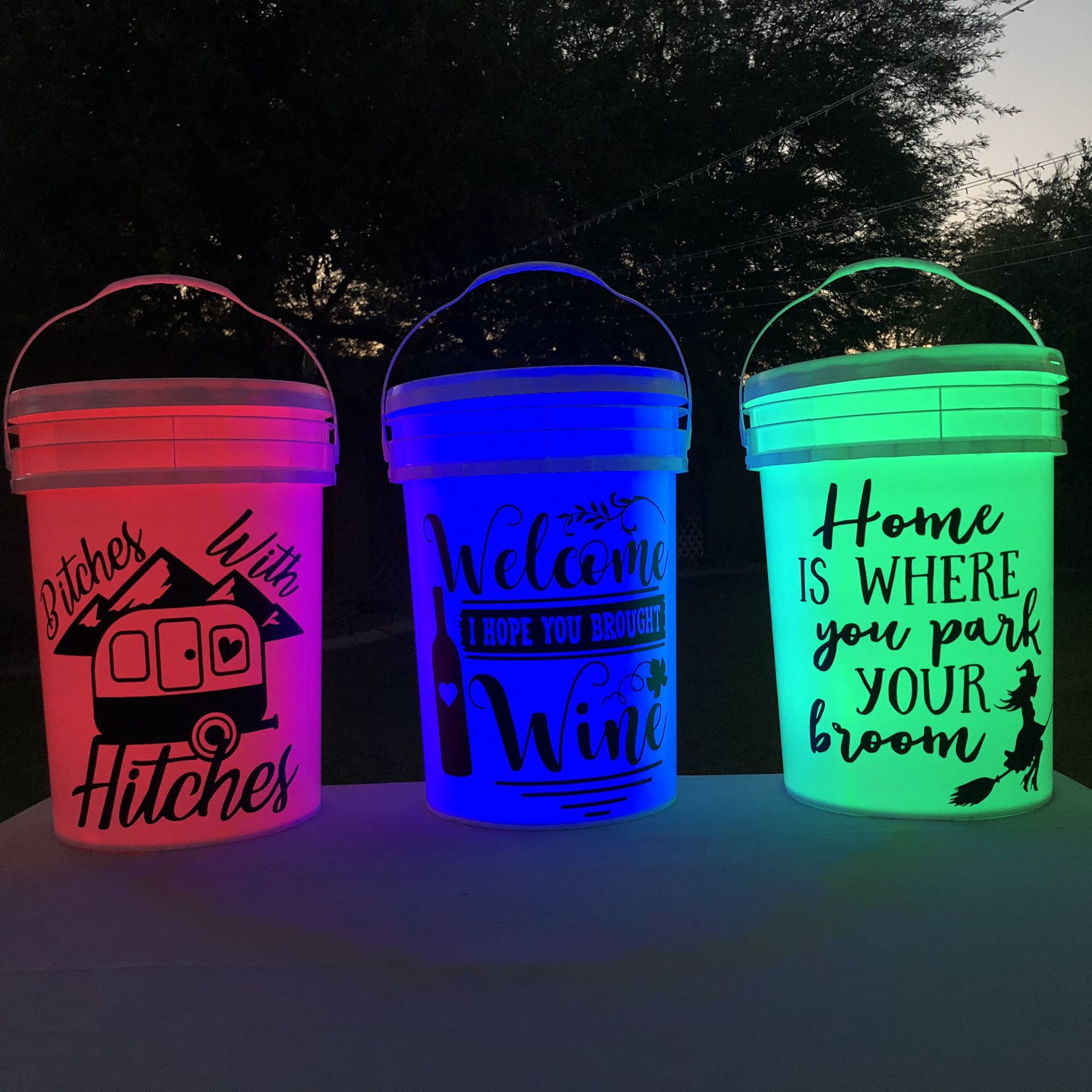 Light Up Camping, Pool, Patio, Tent, Seat, Cooler Bucket
