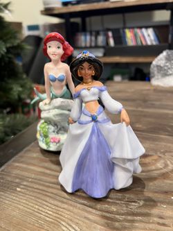 Disney Ceramic Figurines Ariel And Jasmine