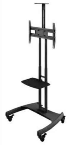 New Kanto - Mobile TV Stand for Most Flat-Panel TVs Up to 65" - Black