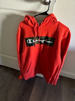 Champion Pullover Hoodie Red Camo Logo