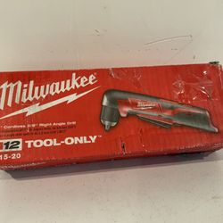 Milwaukee M12 12-Volt Lithium-Ion Cordless 3/8 in. Right Angle Drill (Tool-Only)