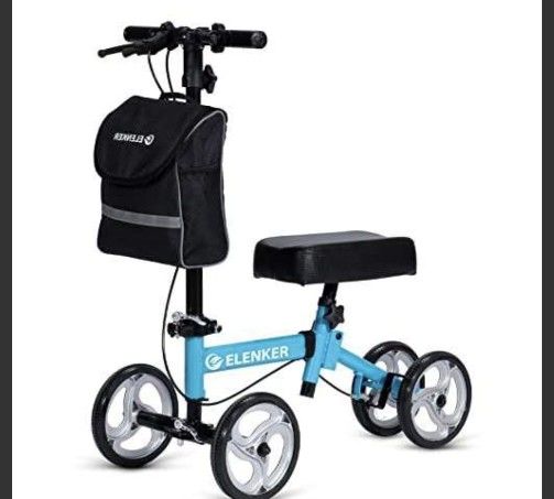 ELENKER Steerable Knee Walker Deluxe Medical Scooter for Foot Injuries Compact Crutches Alternative Blue
New