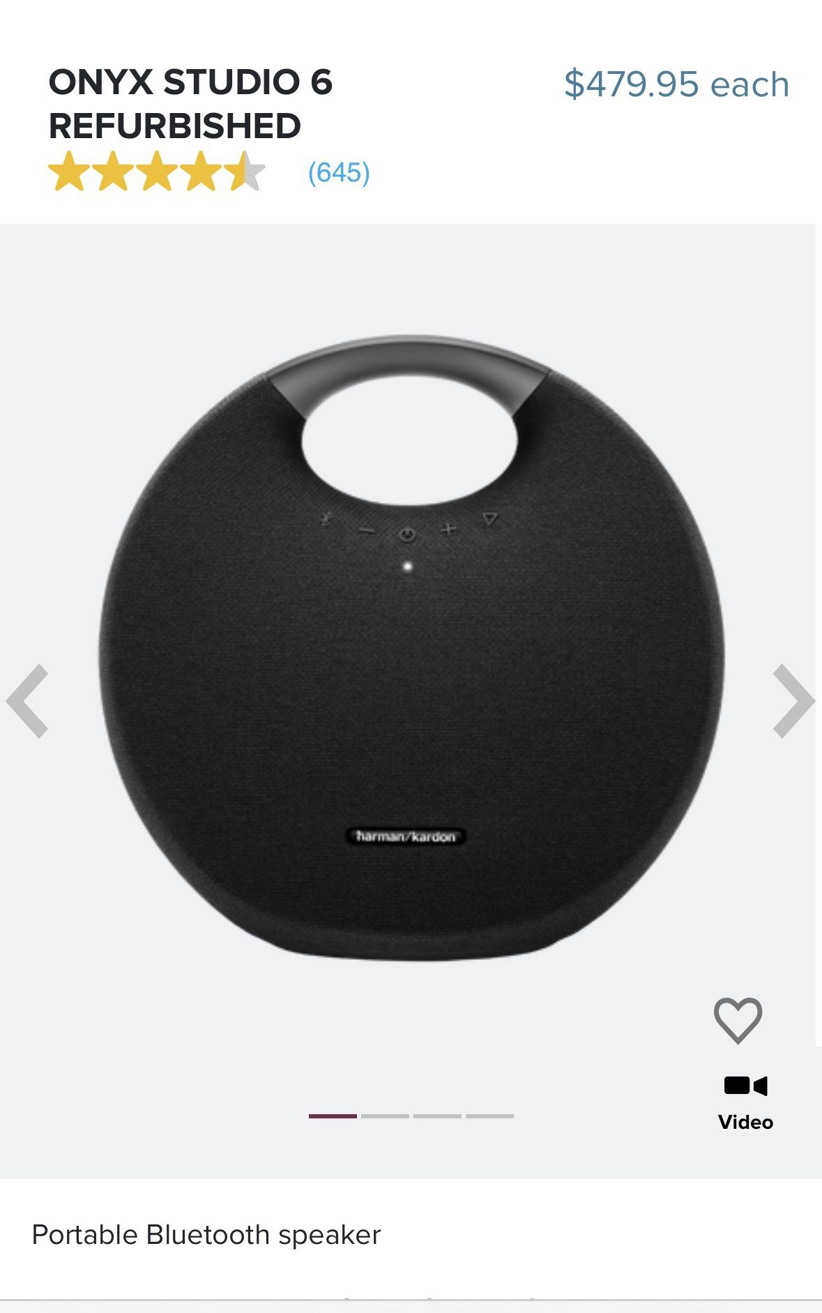 Used Harmon Karson Onyx Bluetooth Speaker