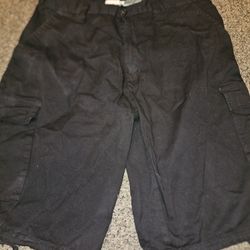 $12 Obo Men's  Black Cargo Shorts Size 40 💥Summer/Father's Day 💥