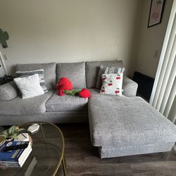 Ashley grey Couch With Reversible Chase 