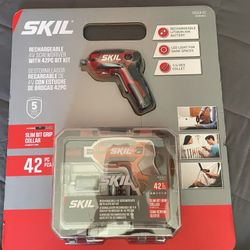 NEW SKIL Rechargeable 4V Screwdriver + 42-Piece Bit Kit 🔋