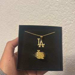 LA Dodgers 14k Gold Filled Set