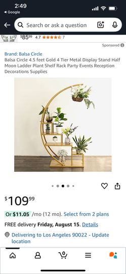 Half Moon Metal Display Stand