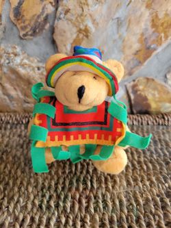 Vintage Rasta Bear Plush (Sometimes Called A Reggae Bear)