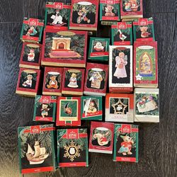 Lot of 25 Hallmark Christmas Ornaments Bears Santa Marie Penguin Polar owl