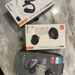 Bluetooth headphones open box, 49 each