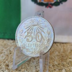 Mexico 50 Centavo Silver Coin