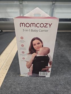 Momcozy Black Baby Carrier with Adjustable Straps