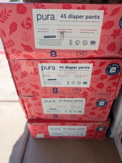 Pura diapers size 6, 8 and 9