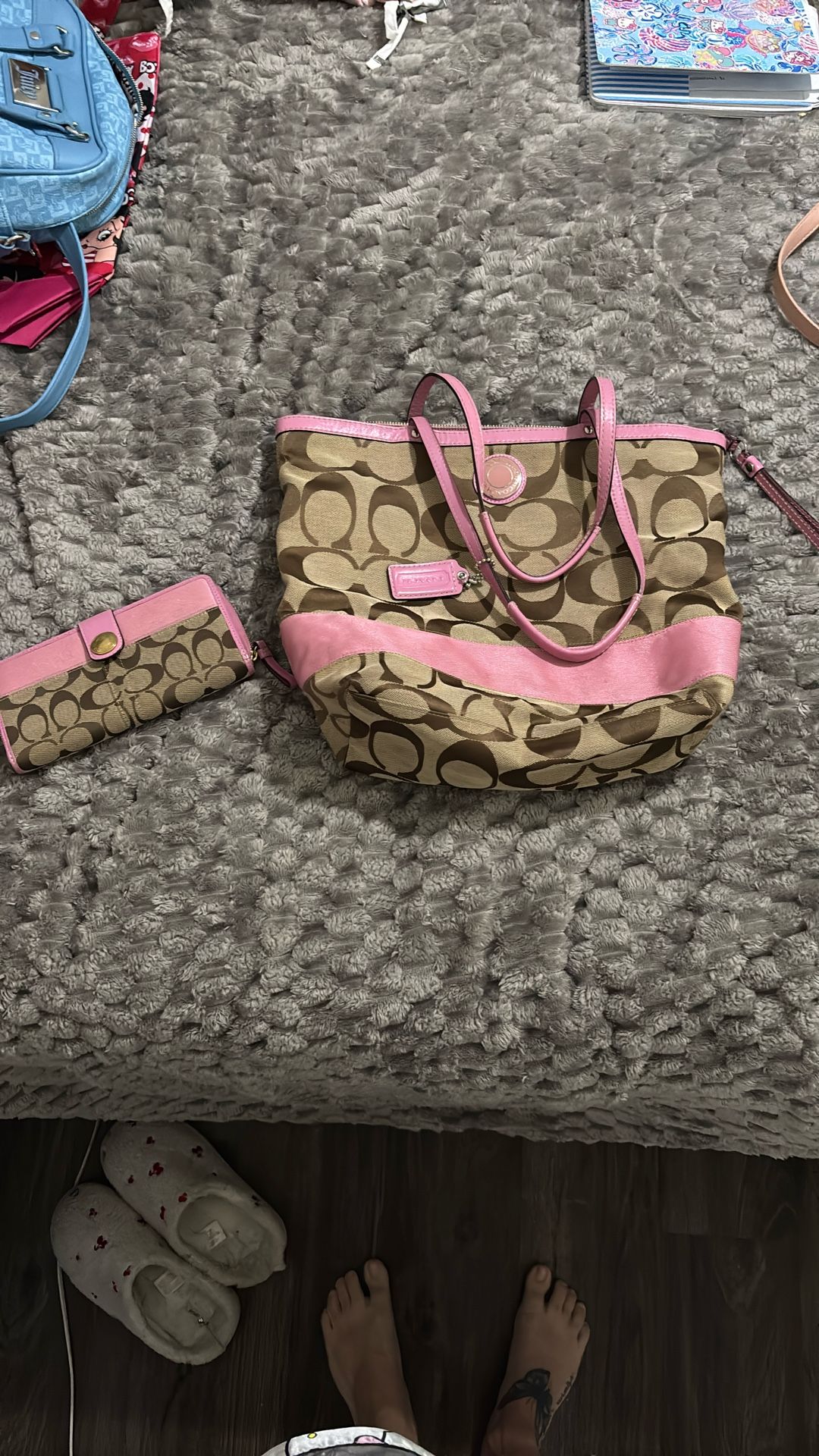 Authentic Coach Purse And Wallet Set