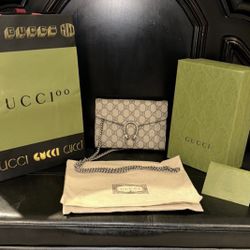 🖤 BLACK FRIDAY DEAL 🖤 Authentic Gucci Dionysus GG Supreme Chain Wallet-Like New!