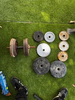 Weight plates and adjustable dumbell