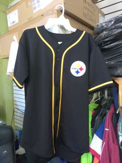 STEELERS BROWN CUSTOM BASEBALL STYLE JERSEY'S