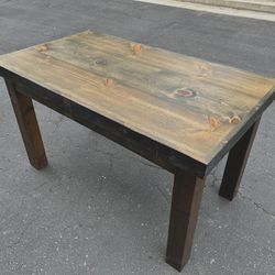 Beautiful Brown Wooden Rustic Dining Table Desk 