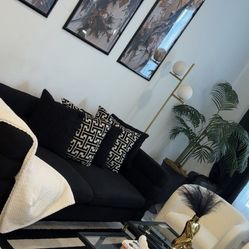 Black cloud love seat. Had for one month