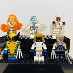 X-Men Minifigures Character Icon Bundle | New Custom Lego Compatible Set