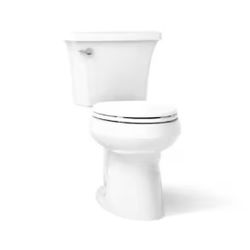 Highline Arc 10 in. Rough In 2-Piece 1.28 GFP Single Flush Elongated Chair Height Toilet in White with Soft Close Seat