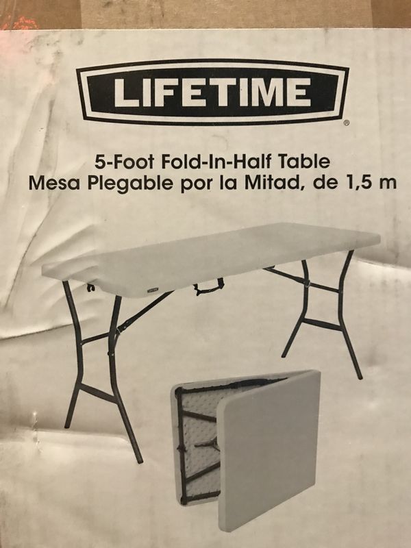 New Lifetime 5 Foot Fold In Half Table For Norfolk Va Offerup
