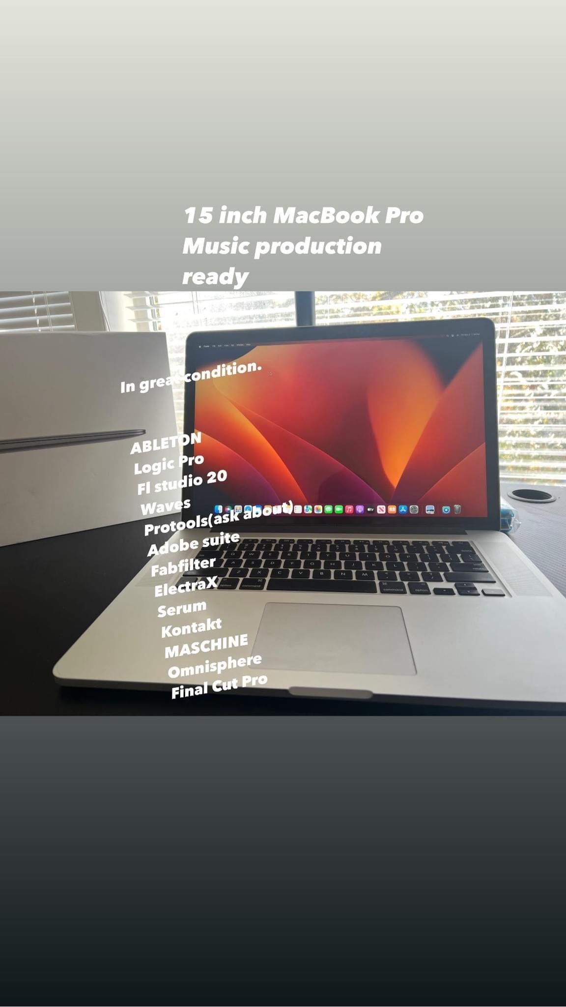 15” MacBook Pro Music Production Ready 