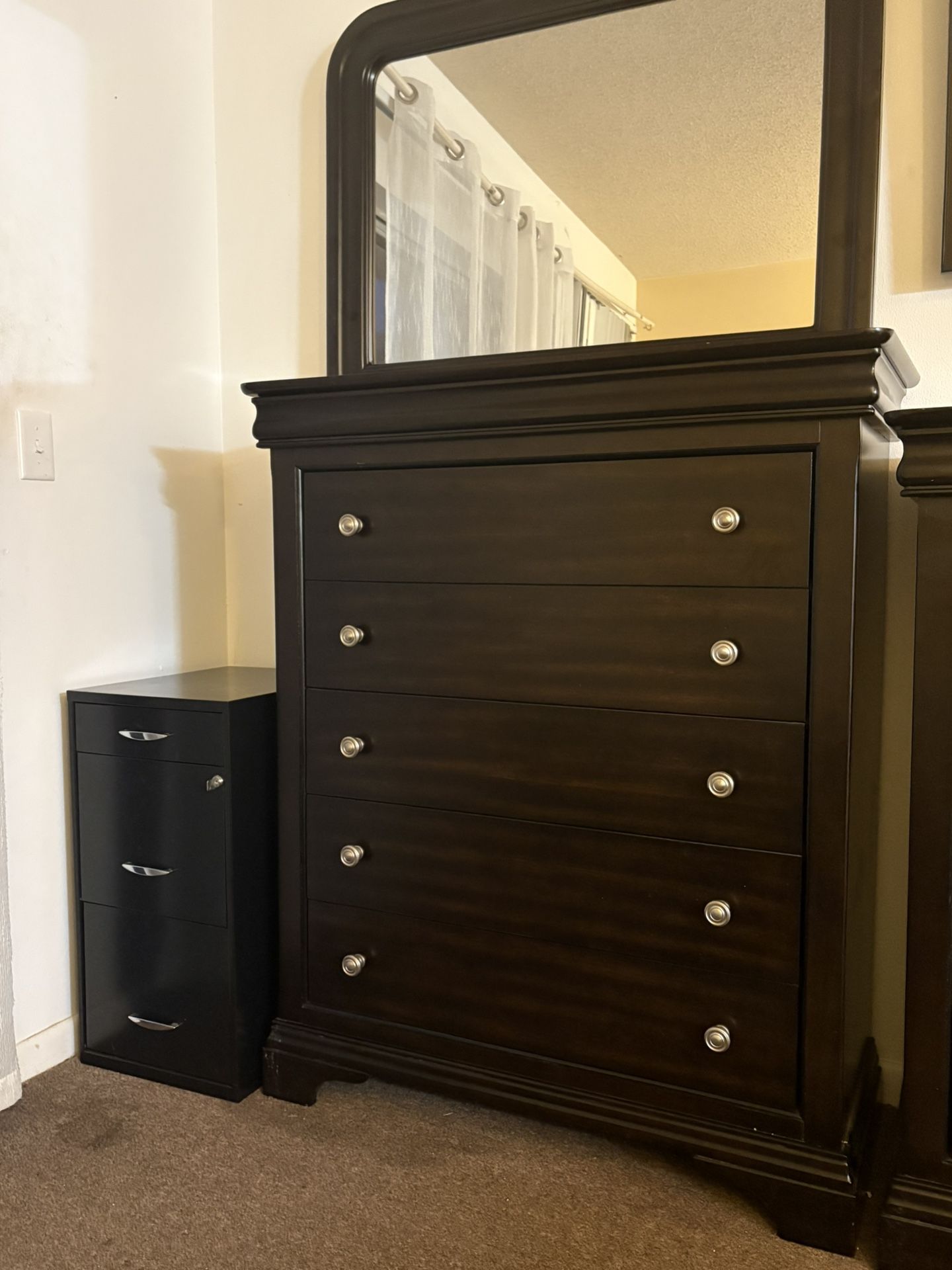 Bedroom Furniture Dresser, Mirror, Chest and Nightstand Only $90 King size bed frame $50