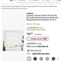 Cordless Cellular Shades