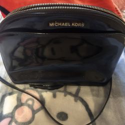 Michael Kors Black Emmy MD Crossbody Shoulder Bag