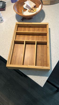 Bamboo drawer organizer
