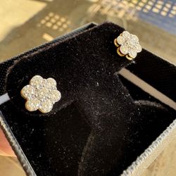 Diamond Flowers Earrings 