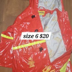 Rain Jacket Size 6 Kids
