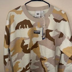 adidas camo sweater small size 