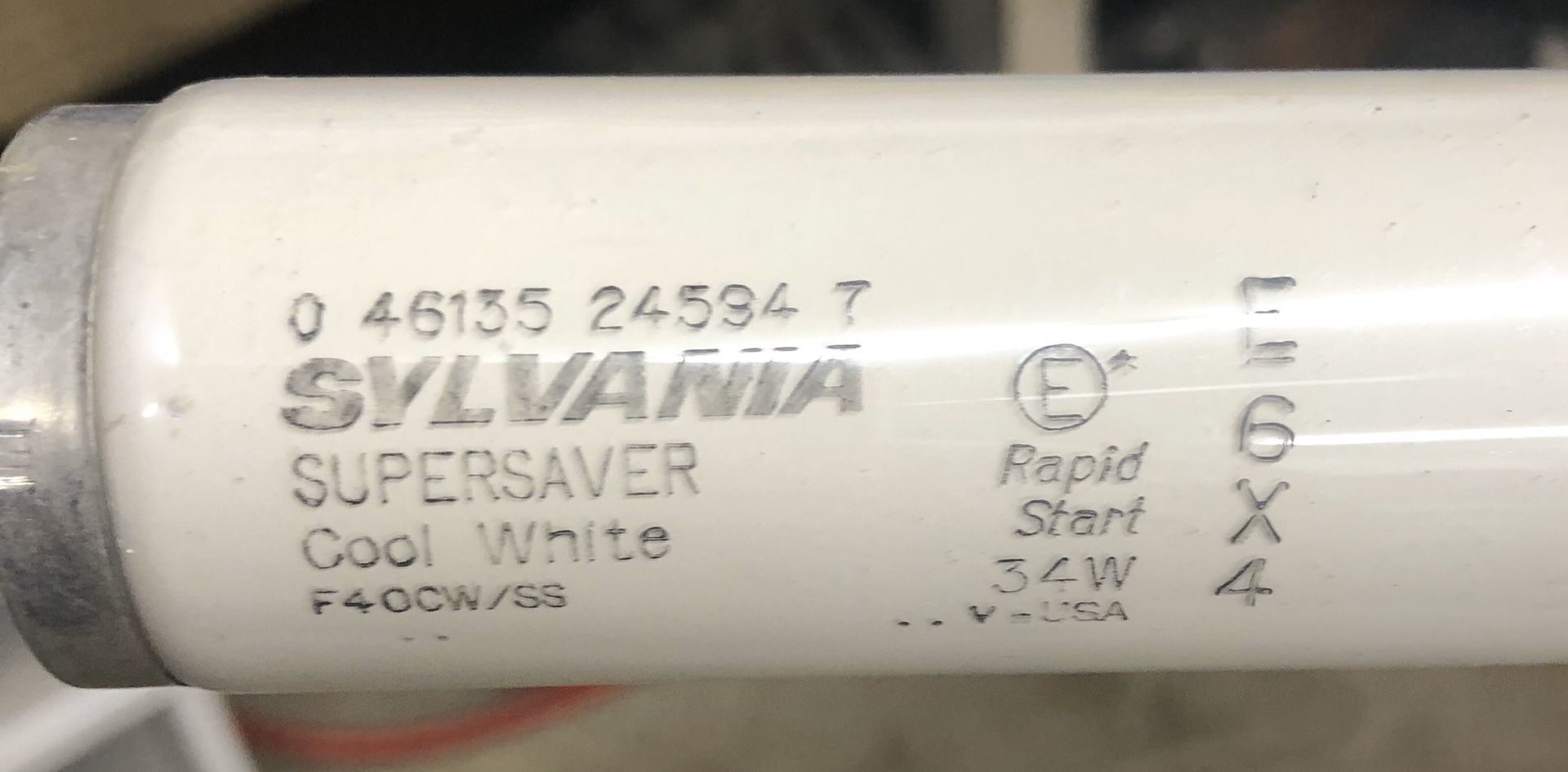 Sylvania Super Saver Cool White 34 watt—8 bulbs for sale