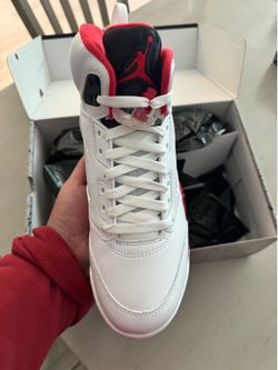 Fire red 5s  size 8 DS
