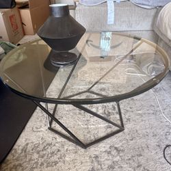 28” Round Glass Coffee Table