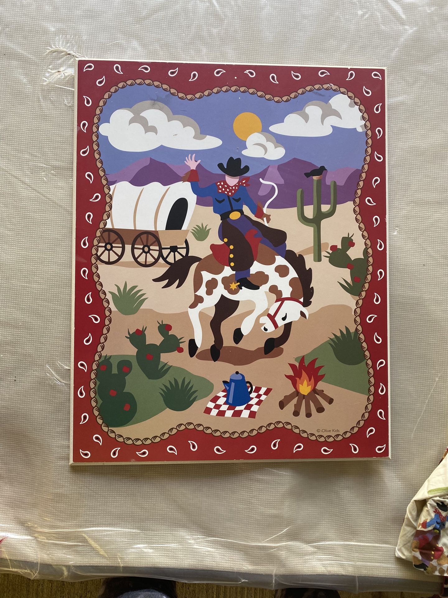 Cowboy painting for children